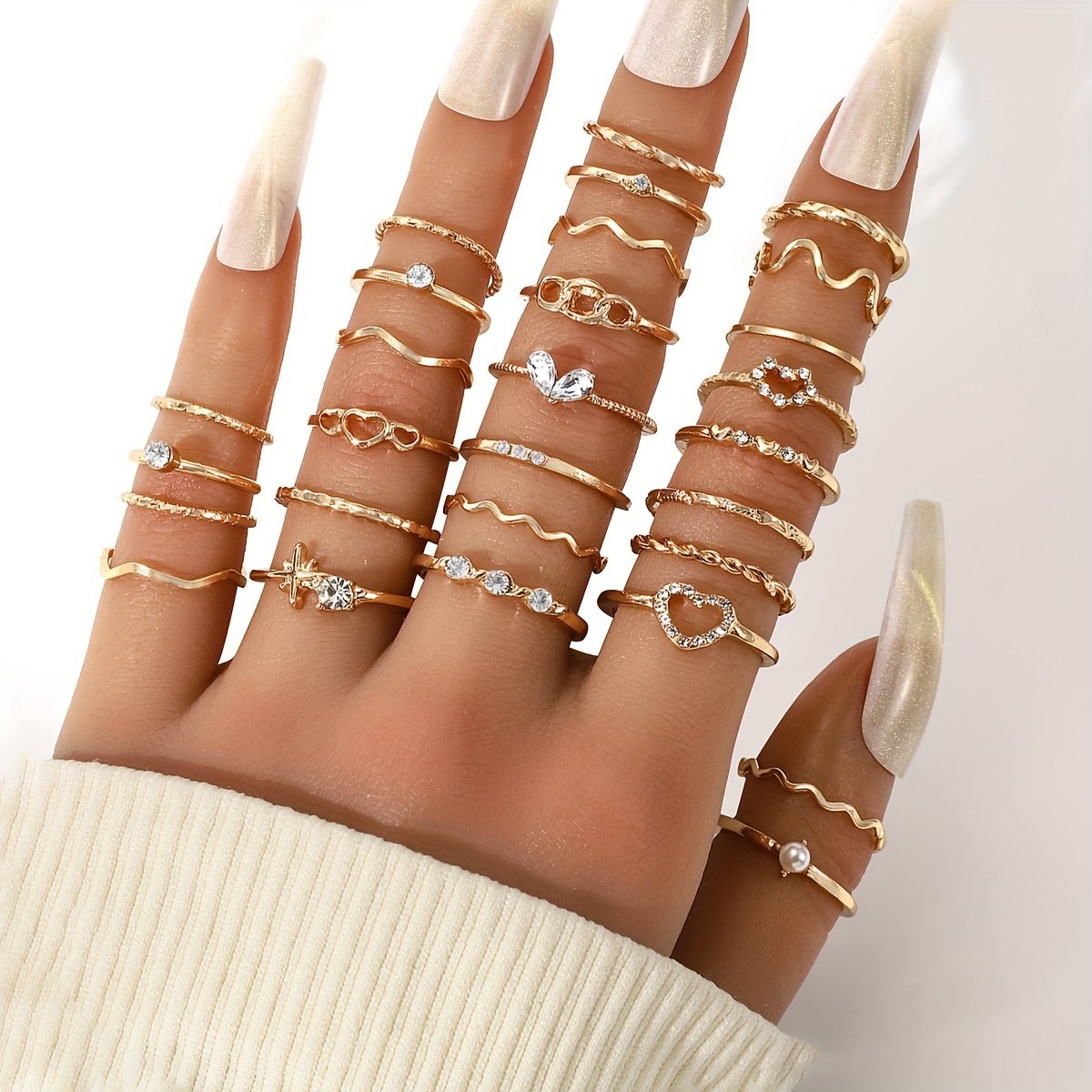 28pcs Elegant and Sexy Open Ring Set  best price in Sri Lanka